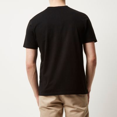 Black Y-neck t-shirt